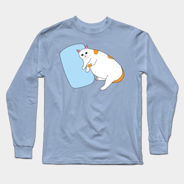 Pillow Cat Meme Long Sleeve T-Shirt by Sashen